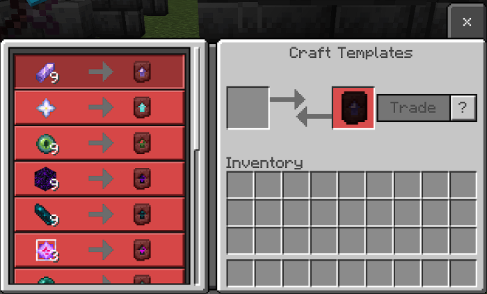 Combo Crafter UI: Screenshot