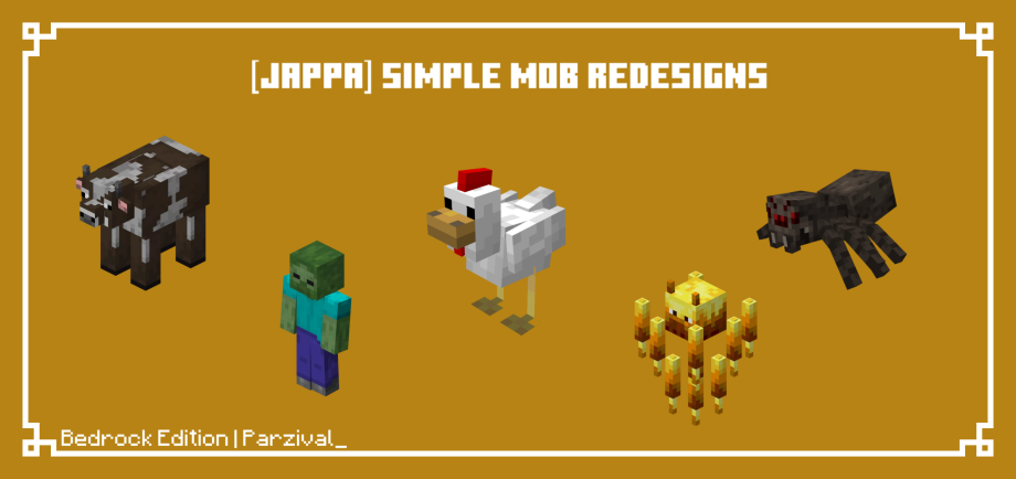 Thumbnail: [Jappa] Simple Mob Redesigns | Bedrock Edition