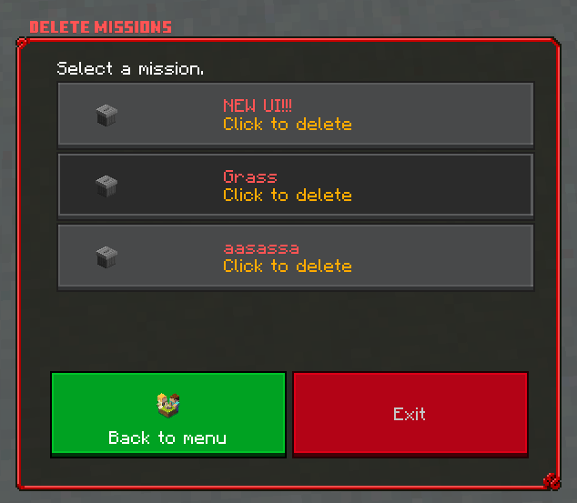 Delete Missions: Screenshot