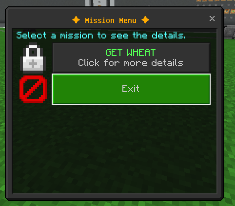 Mission Info Menu: Screenshot 1