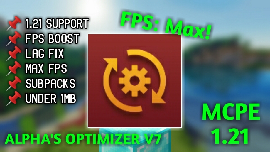 Thumbnail: Alpha's Optimizer V7 | Performance and FPS Booster for MCPE