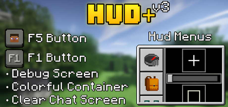 Thumbnail: HUD+ V3.1.1 [ MCPE ] [ 1.21.60+ ]