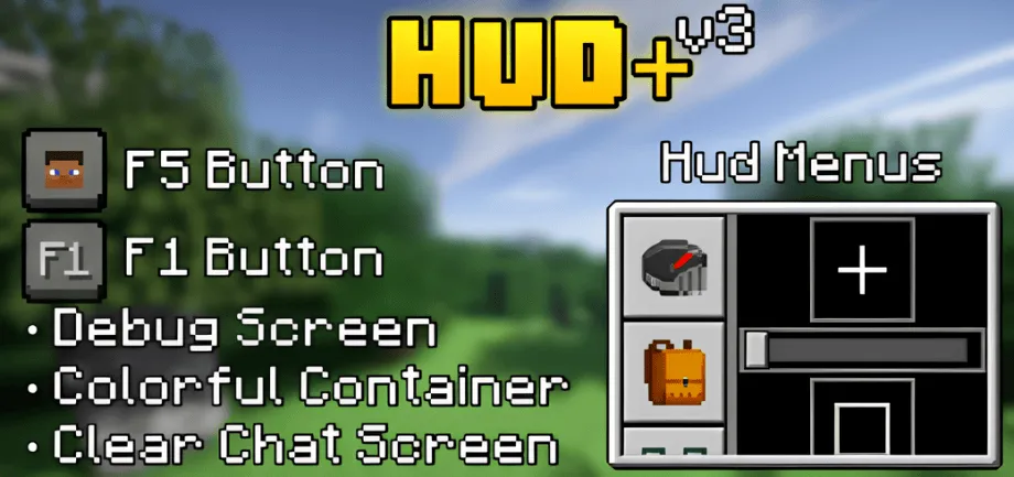 Thumbnail: HUD+ V3.1.1 [ MCPE ] [ 1.21.60+ ]