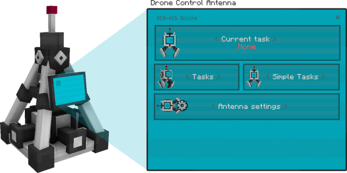 Drone Control Antenna Menu
