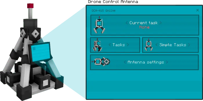 Drone Control Antenna Menu