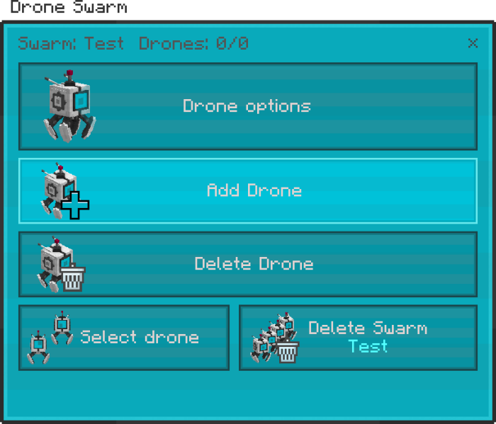 Drone Swarm Menu