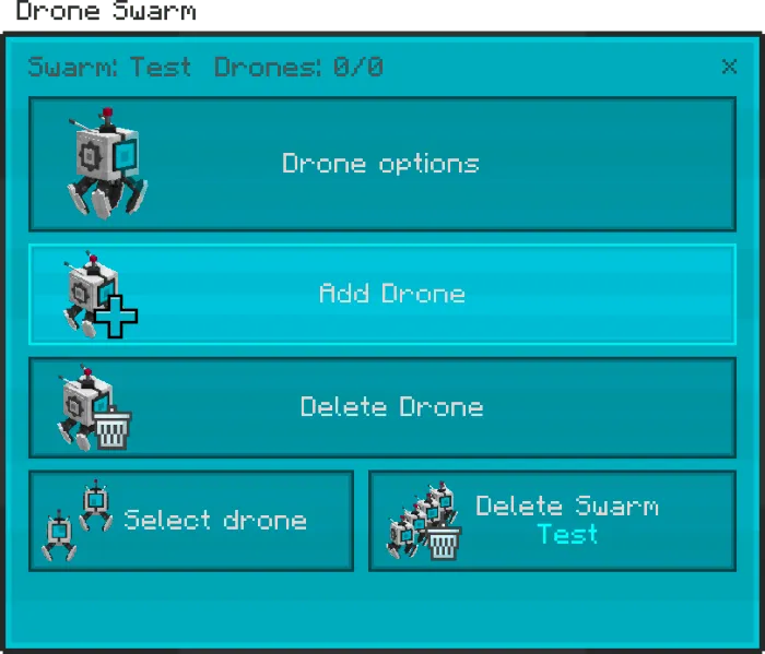 Drone Swarm Menu