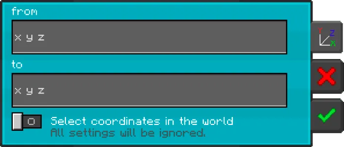 Selection Mode Menu