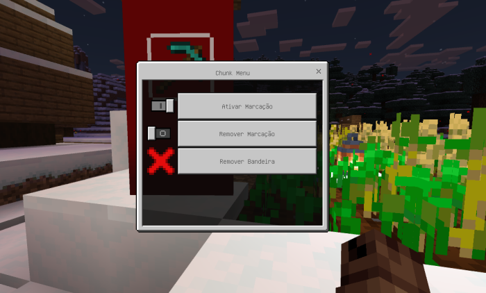 Chunk Menu: Screenshot