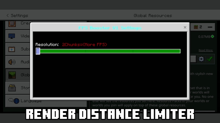 Render Distance Limiter: Screenshot