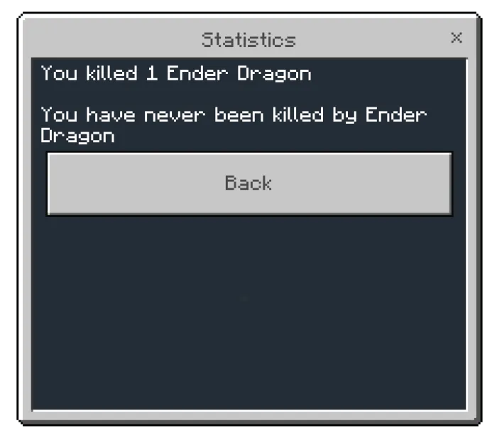 Mob Statistics: Screenshot