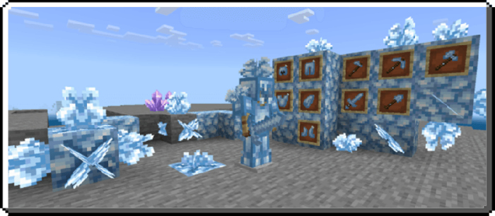 Celestite Blocks, Items and Armor: Screenshot