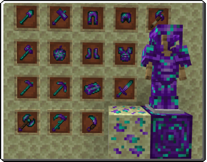 Enderite Tools and Armor: Screenshot