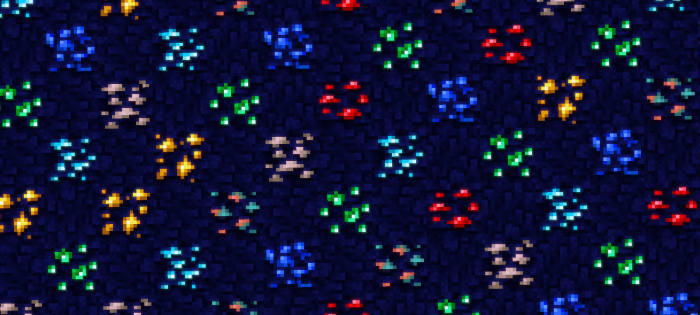 Glowing ores: Screenshot