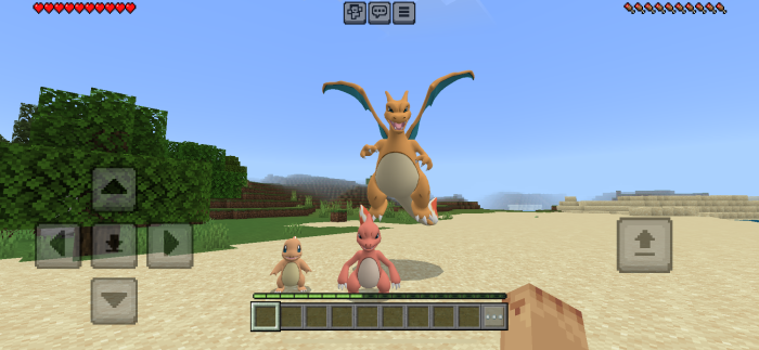 Charmander, Charmeleon and Charizard: Screenshot