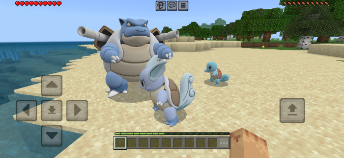 Squirtle, Wartortle and Blastoise: Screenshot