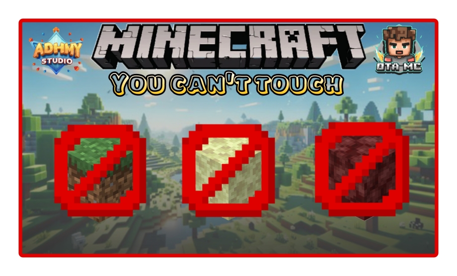 Thumbnail: Minecraft, but you can't touch Grass, Netherrack, and End Stone - by DtA_MC