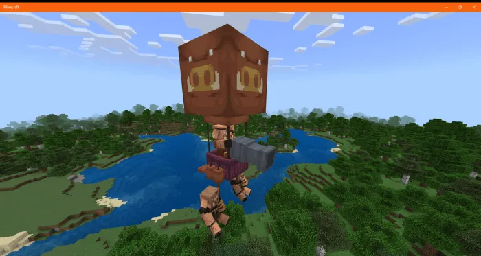 Piglins In Balloon: Screenshot