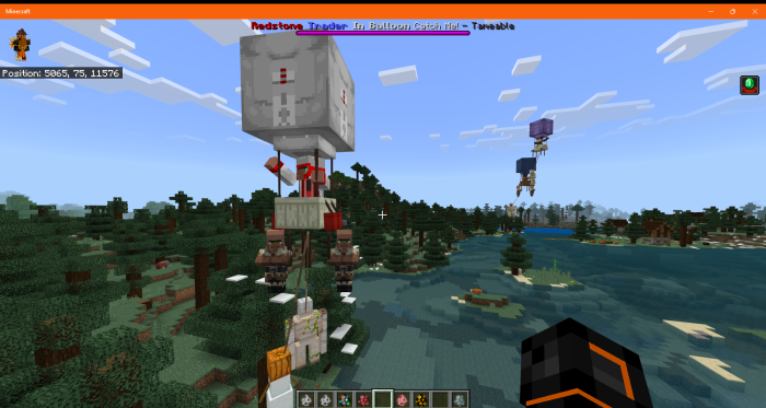 Redstone Trader In Balloon: Screenshot