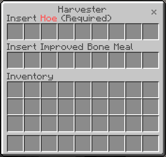 Harvester Screen: Screenshot 2