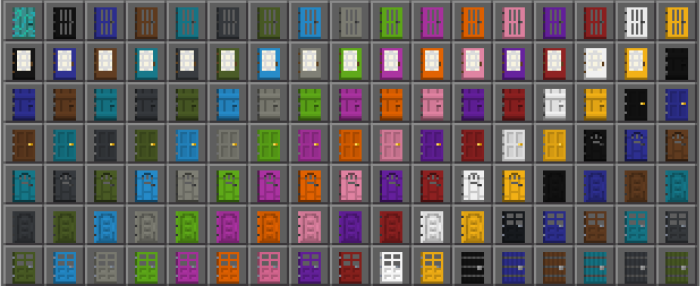 All Colored Doors in inventory