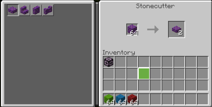 Colored Blocks Stonecutter Recipes 1