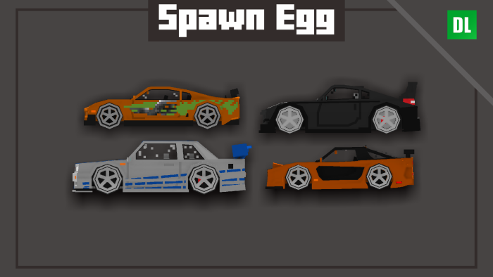 Fast And Furious Vehicle Spawn Eggs