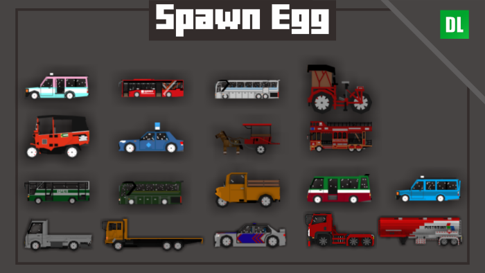 Indonesian Vehicle Pack Spawn Eggs