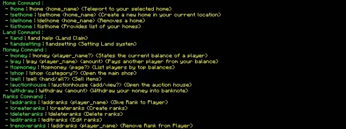 Commands List: Part 3