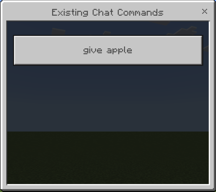 Existing Chat Commands Menu