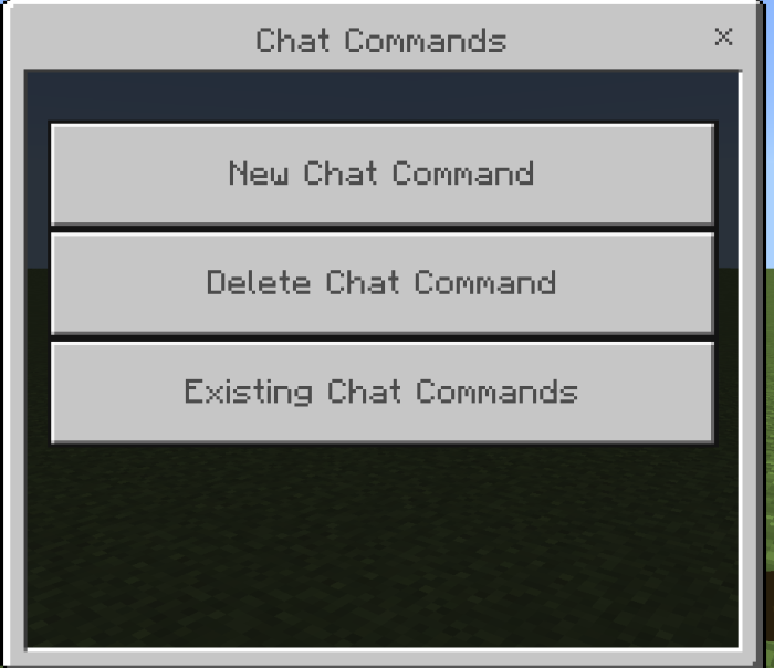 Chat Commands Menu