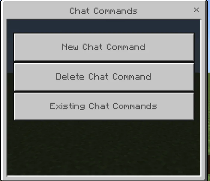 Chat Commands Menu