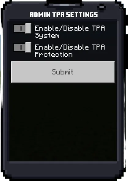 TPA Request Menu