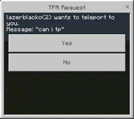 TPA Request Menu