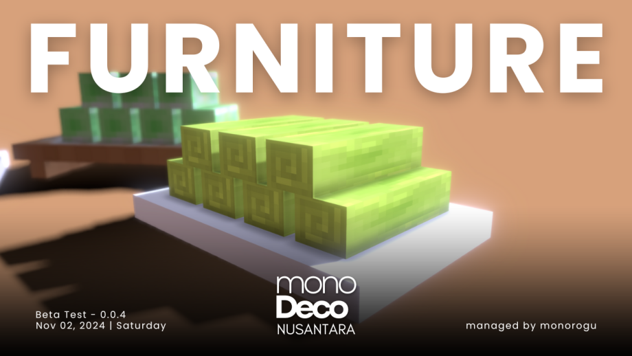 Thumbnail: monoDeco Nusantara Addon Furniture | v0.0.4 | MCPE 1.21.44+