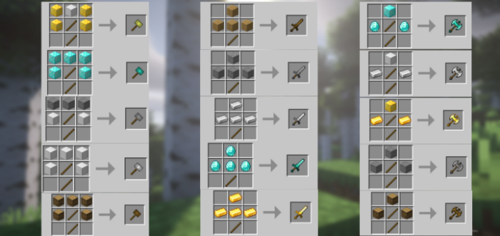 More Vanilla Weapons Recipes