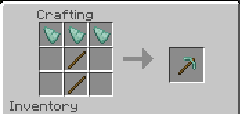 Prismarine Pickaxe Recipe