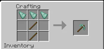 Prismarine Pickaxe Recipe