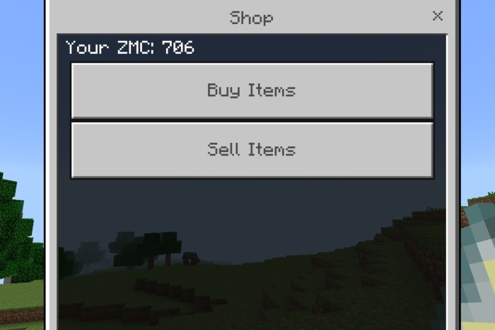 Buy/Sell UI: Screenshot