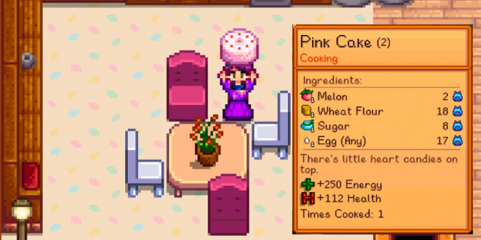 Stardew Valley Pink Cake: Reference