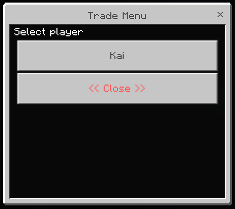 Trade System: Screenshot 1