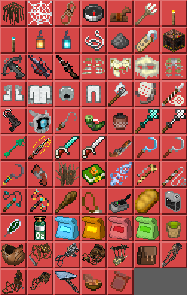 Smithy Crafting Table Items