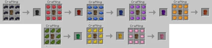 Colored Backpack Recipes