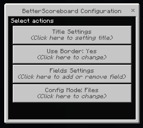 Better Scoreboard Configuration Menu