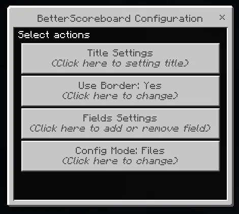 Better Scoreboard Configuration Menu