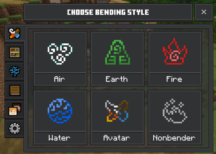 Bending Choice Menu