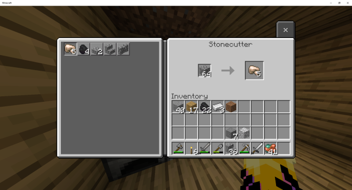 New Stonecutter Iron Recipe