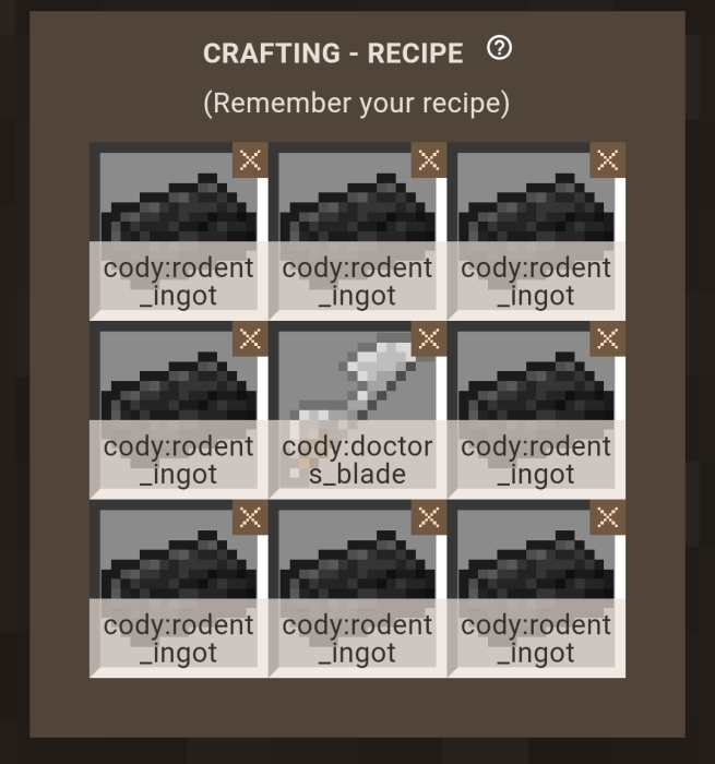 Rodents Sword Recipe