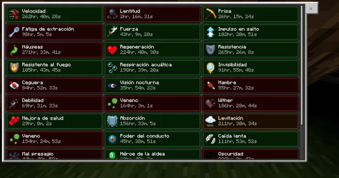 Mob Effects Screen: Screenshot 3
