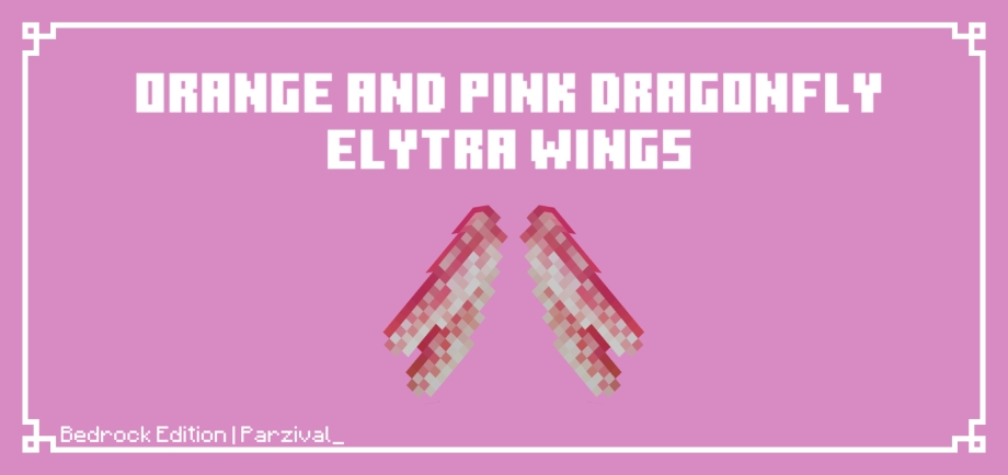 Thumbnail: Orange and Pink Dragonfly Elytra Wings | Bedrock Edition